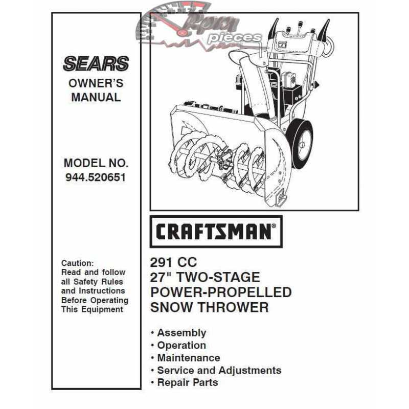 craftsman snowblower parts